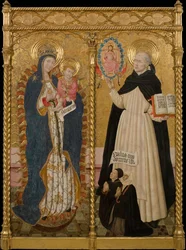 Virgen apocalíptica y San Vicente Ferrer con dos donantes